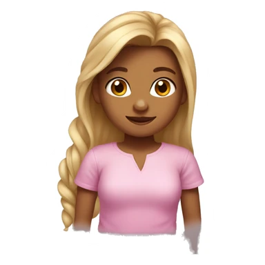 un emoji de una niña en un pony sticker