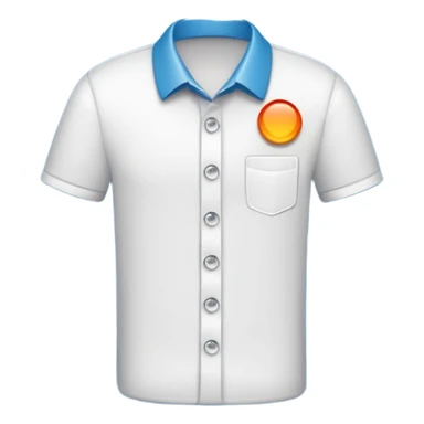 close-up of a shirt button sticker