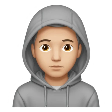 a guy wears a hoodie, his face is a mysterious, he looks pretty and handsome, but very distant  sticker