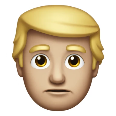 Realistic Donald Trump with face sticker