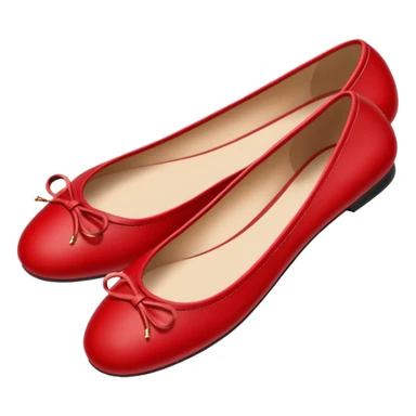 cherry red ballet flats, red flat shoes sticker