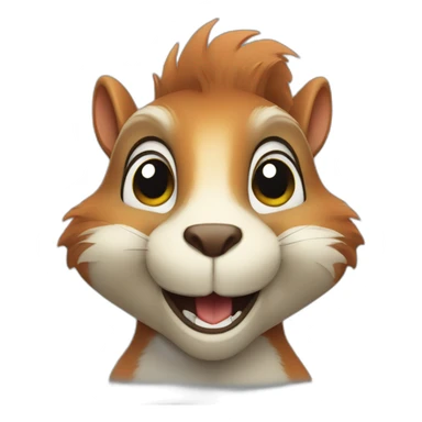 Smiling robo squirrel sticker