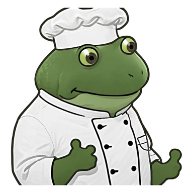 bufo in a chef coat sticker