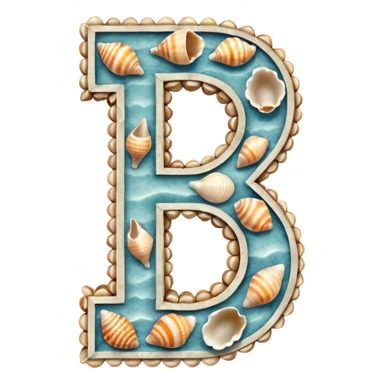 The number 1 is made of shells sticker