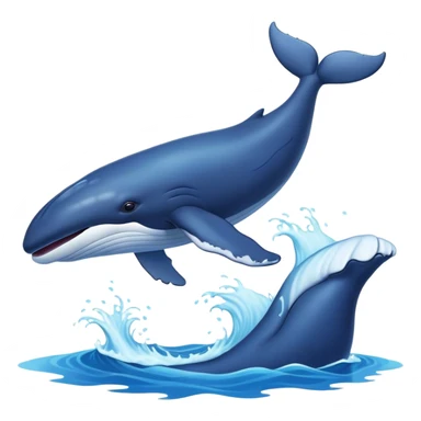 Whale jumpn in the ocean,  clean background  sticker