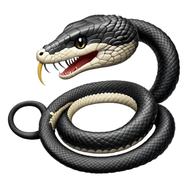 Faça o ouroboros a cobra comendo seu próprio rabo em preto e branco, o rabo da cobra tem q estar dentro de sua própria boca, faça idêntico as imagens  sticker