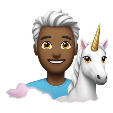 persona con un unicornio sticker
