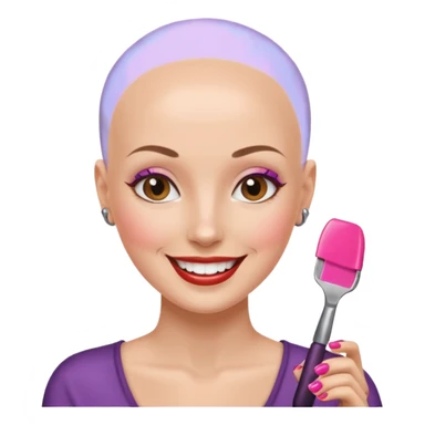 정말 예쁜 미인인데 대머리인 근데 머리 부분만 철로 되어있는
근데 네일도 하고 있는 sticker