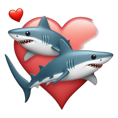 i love you heart with sharks sticker