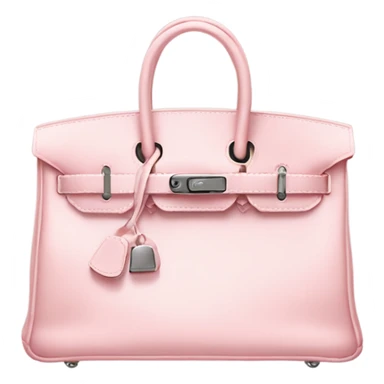 Light pink Birkin bag with silver hardware sticker