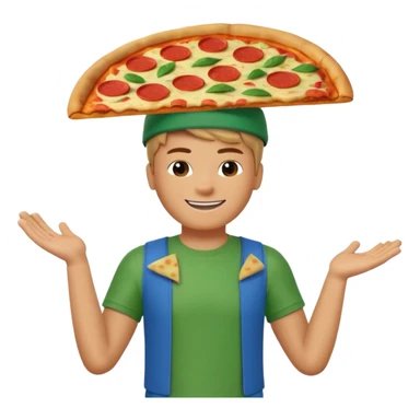 Roblox classic "Noob's avatar with a pizza on its head sticker