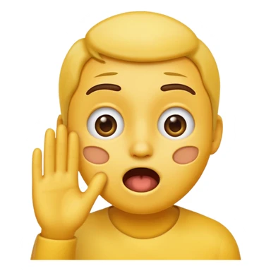 yellow emoji face with hand on face oh no sticker