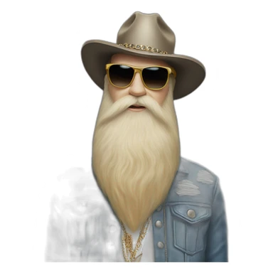 Hyperrealist Zz top sticker