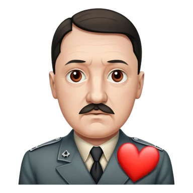 Adolf hitler showing heart emoji  sticker