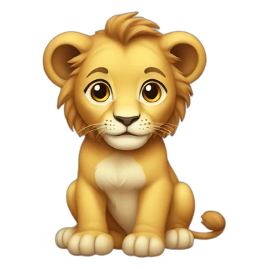 baby lion sticker