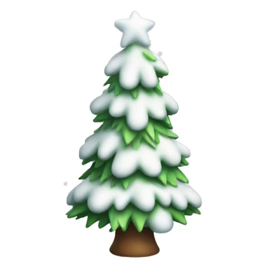 cute snowy christmas tree sticker