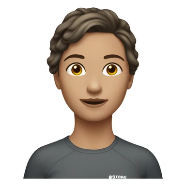 Girl white skin short brunette hair surfing  sticker