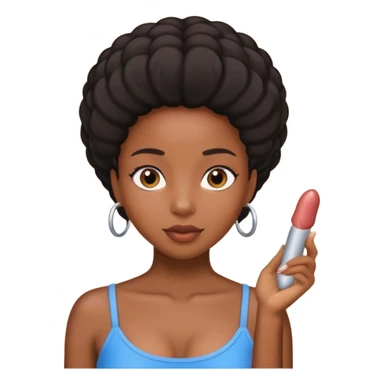 Black naked girl with penis sticker