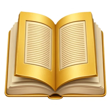 open book with completely empty golden pages sticker