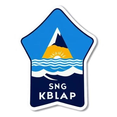 Blaues Schild auf den Nordkapp steht sticker