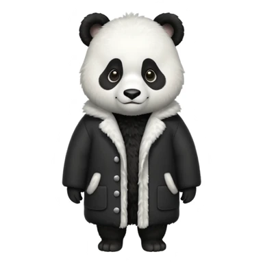 panda wearing coat sticker