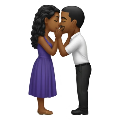 puertorican couple kissing  sticker