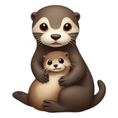otter holding otter sticker