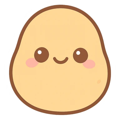 batatinha frita kawaii style smiling face sticker