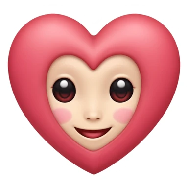 heart with a cute face, symbolizing being in love sticker