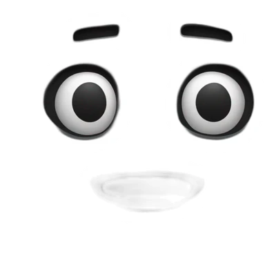 cute black robot face sticker