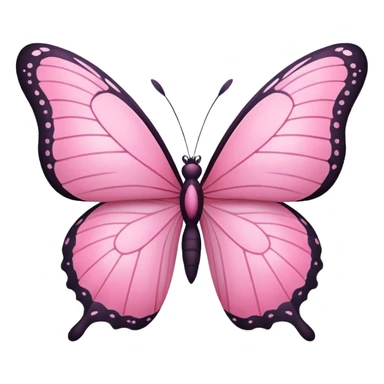 Pink butterfly emoji sticker