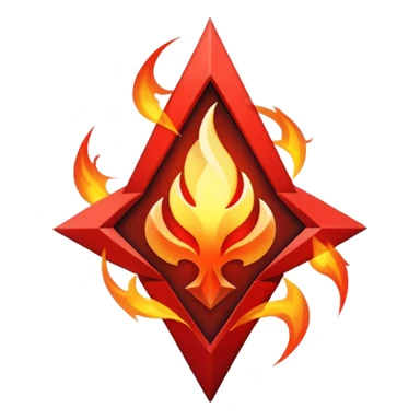 Logo pyro genshin impact sticker