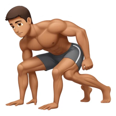 man plank exercise sticker