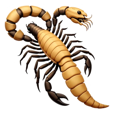 A 3D cartoon scorpion tattoo on a forearm, black ink, detailed stinger and claws, soft lighting, Memoji-style realism. sticker