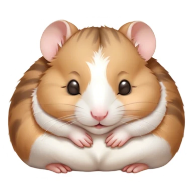 Meme-Worthy Cute Sleeping Brown and White Banded Hamster Portrait Emoji, Head resting peacefully with a contented smile, showcasing a delightfully compact build and a luxuriously soft banded fur of brown and white, eyes shut in a serene nap, Simplified yet hilariously adorable features, highly detailed, glowing with a soft, drowsy light, high shine, relaxed and utterly lovable, stylized with an air of playful laziness, bright and heartwarming, soft glowing outline, capturing the essence of a comically sleepy hamster, so meme-worthy it feels like it could instantly become the next viral sensation of adorable slumber! sticker