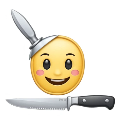 cute knife with face sticker