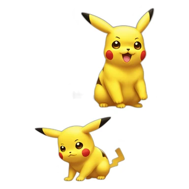 Pikachu sur un Chat sticker