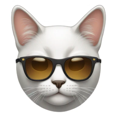 Cat with sunglasses professionally  sticker