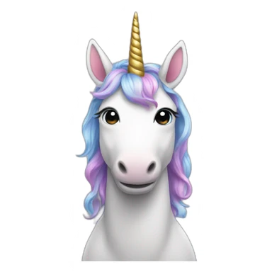 Unicorn with hands on top sticker