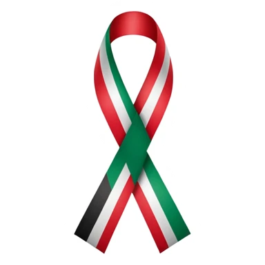 Awareness ribbon with Palestinian pattern sticker