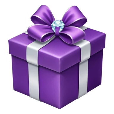 Amethyst diamond Gift box sticker