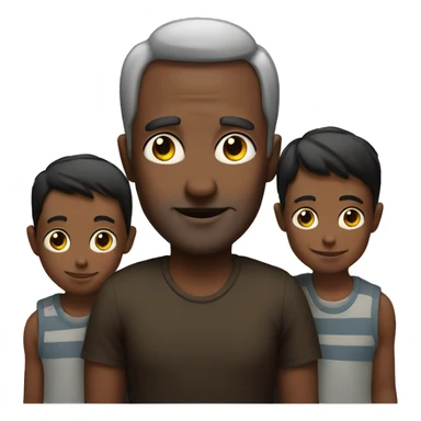Man with three kids and Guinness for eyes sticker