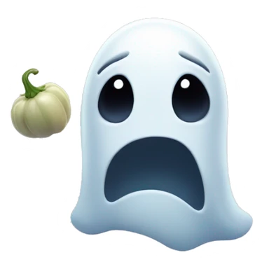 Ghost salivating with thoughts of eggplants sticker