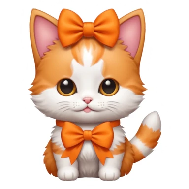 Котёнок с бантиком sticker