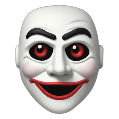 Billy the puppet mask from saw sticker