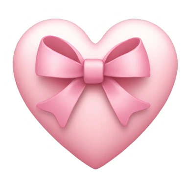 a light pink heart with bow wrapped around it sticker