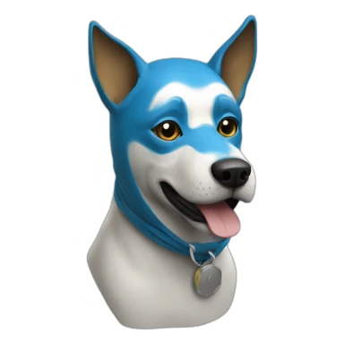 dog-mask-blue-brazil sticker