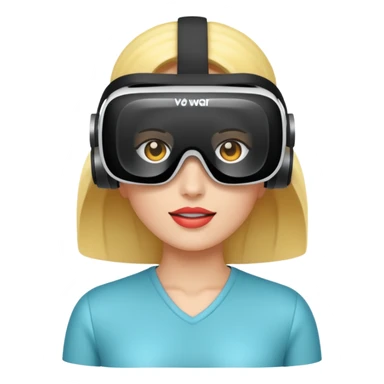 VR wear woman sticker