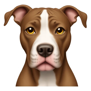 Walnut color pit bull dog  sticker