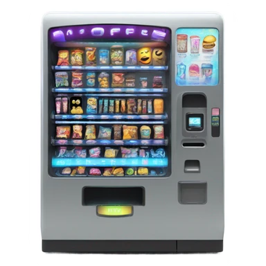 scifi vending machine, sci-fi concept machine, cute, isometric sticker